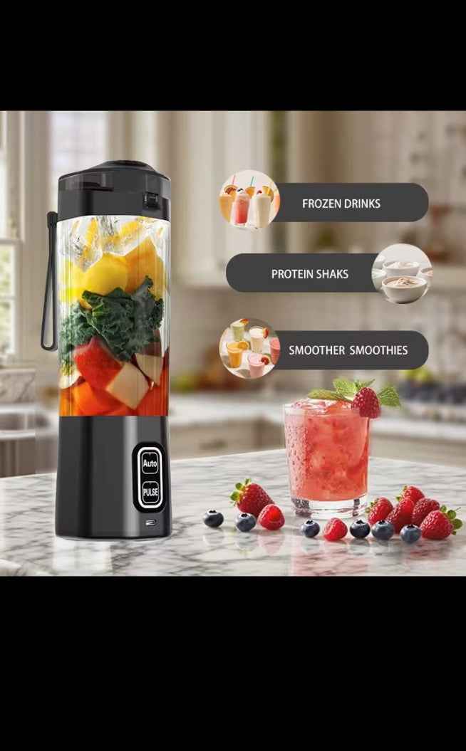 Mixeur portable rechargeable USB, blender de poche pour smoothies, shakes et jus frais partout