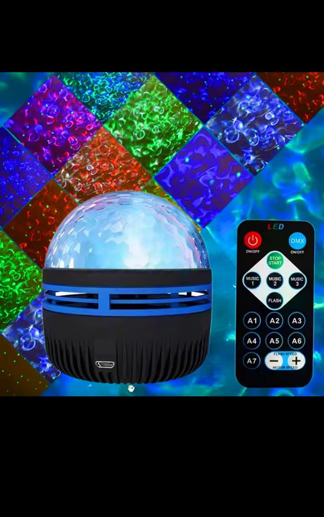 Projecteur Galaxie LED – Veilleuse Ciel Étoilé Rotatif avec Télécommande, Ambiance Nébuleuse pour Chambre