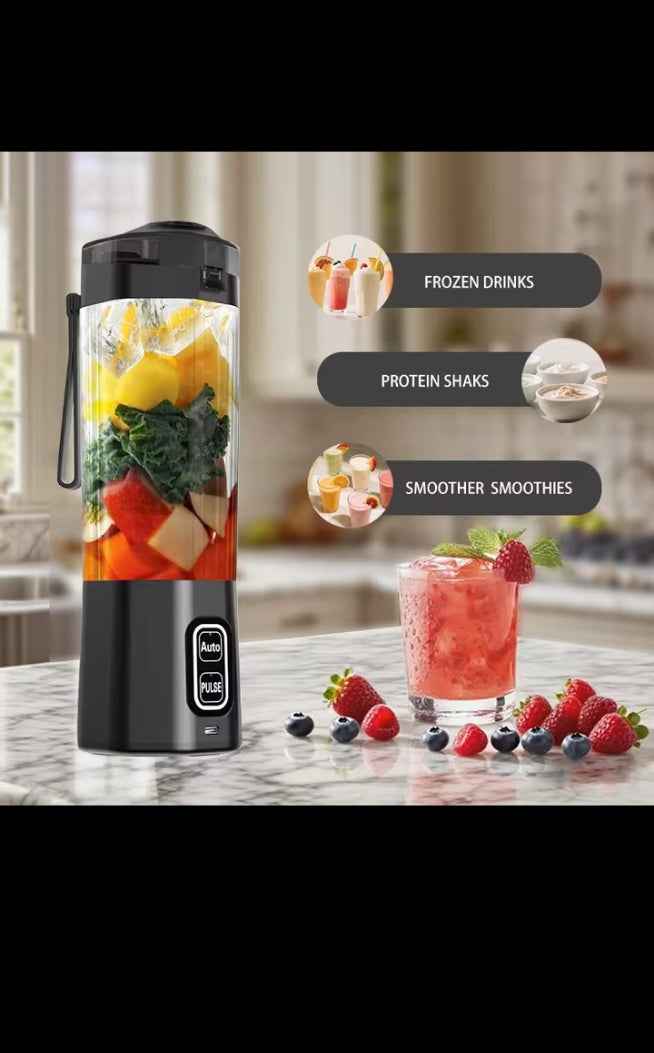 Mixeur portable rechargeable USB, blender de poche pour smoothies, shakes et jus frais partout