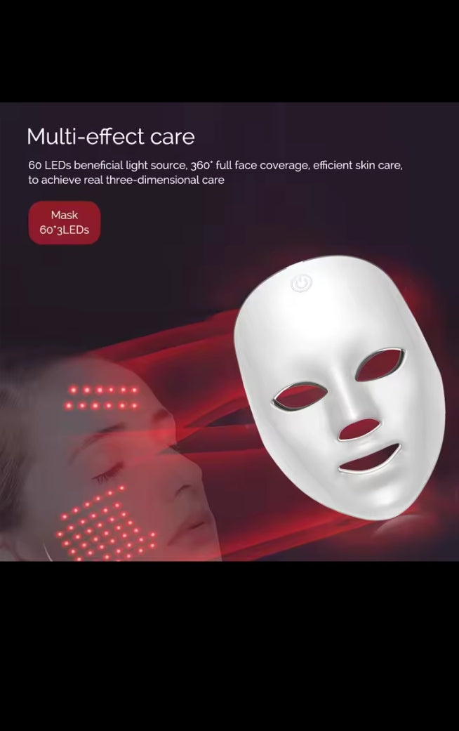 Masque LED Sans Fil Visage – Soin Beauté Rechargeable