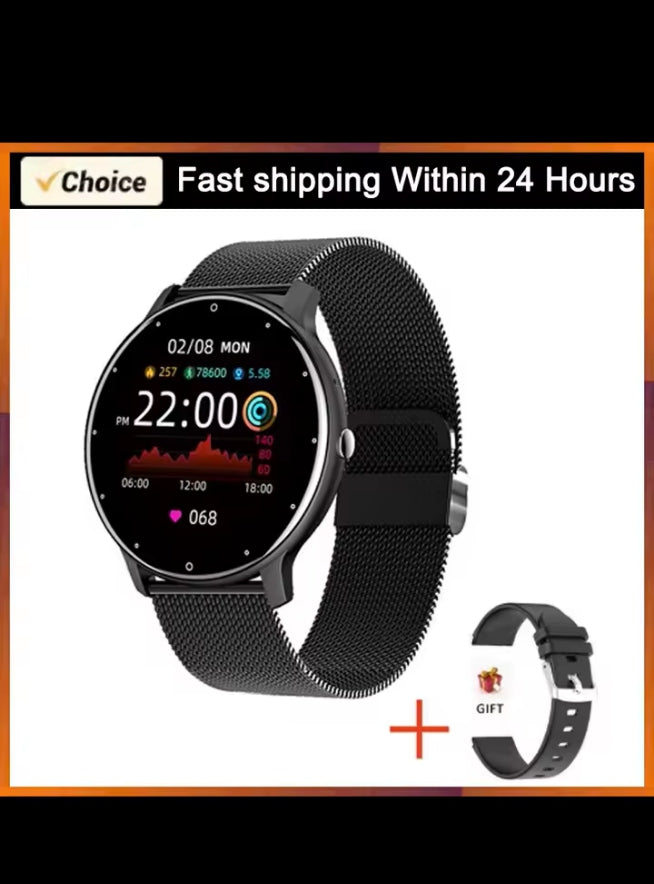 Montre Connectée Étanche – Suivi Sport, Sommeil et Fréquence Cardiaque, Notifications Smartphone