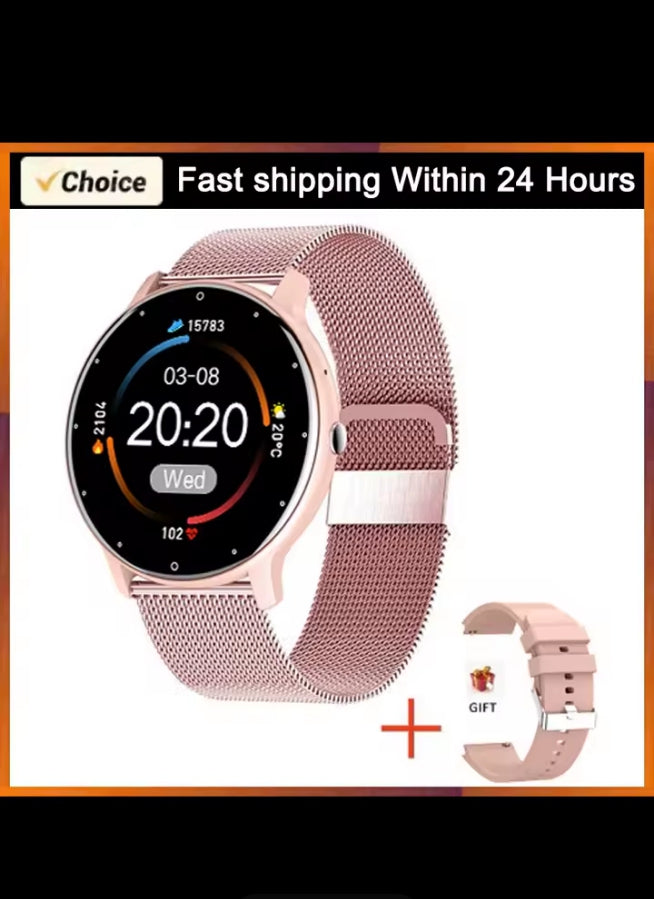 Montre Connectée Étanche – Suivi Sport, Sommeil et Fréquence Cardiaque, Notifications Smartphone