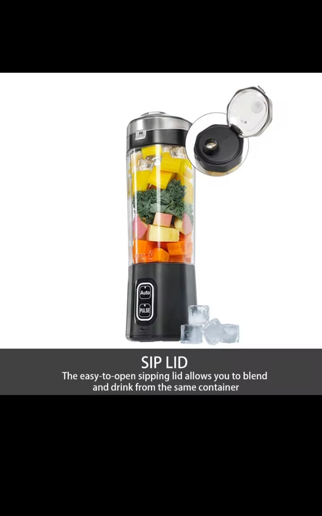 Mixeur portable rechargeable USB, blender de poche pour smoothies, shakes et jus frais partout