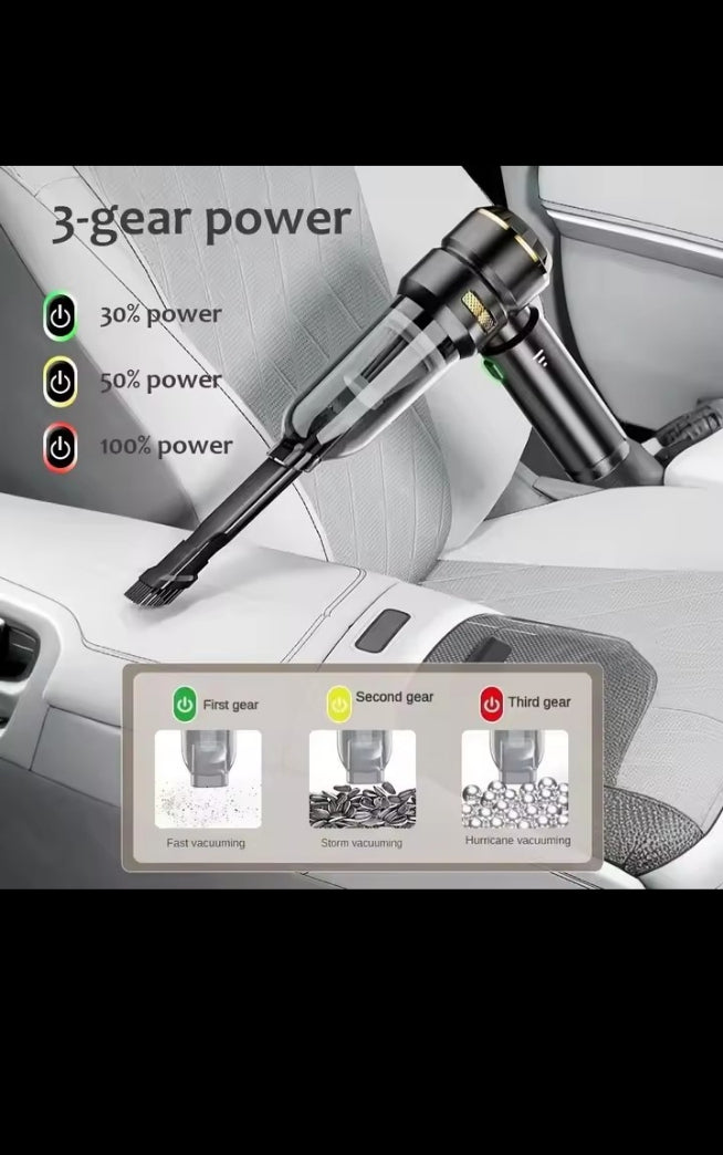 Cordless Handheld Car Vacuum 16000Pa 2-in-1 Vacuum Air Duster Rechargeable
